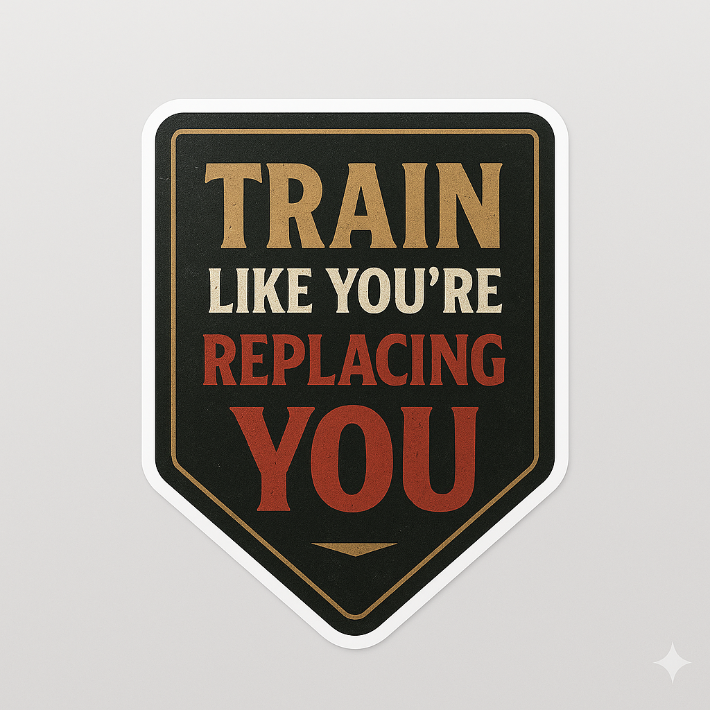 Train Like You’re Replacing You sticker