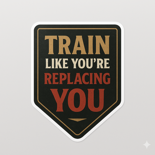 Train Like You’re Replacing You sticker